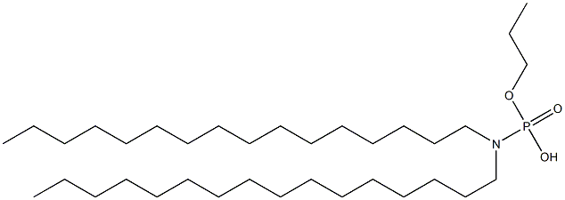 N,N-Dihexadecylamidophosphoric acid hydrogen propyl ester Structure