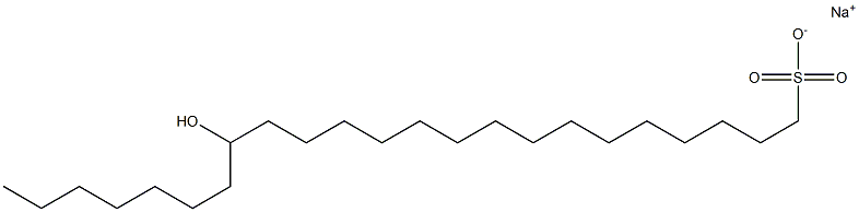 16-Hydroxytricosane-1-sulfonic acid sodium salt Structure