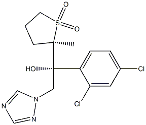 (1R)-1-(2,4-Dichlorophenyl)-1-[[(2S)-tetrahydro-2-methylthiophene 1,1-dioxide]-2-yl]-2-(1H-1,2,4-triazol-1-yl)ethanol 구조식 이미지