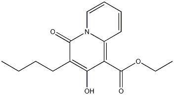 3-Butyl-2-hydroxy-4-oxo-4H-quinolizine-1-carboxylic acid ethyl ester Structure
