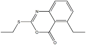 2-Ethylthio-5-ethyl-4H-3,1-benzoxazin-4-one 구조식 이미지