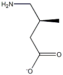 (S)-4-Aminio-3-methylbutyric acid anion Structure