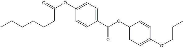 p-Heptanoyloxybenzoic acid p-propoxyphenyl ester 구조식 이미지