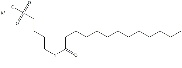 4-(N-Tridecanoyl-N-methylamino)-1-butanesulfonic acid potassium salt 구조식 이미지