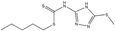 N-(5-Methylthio-4H-1,2,4-triazol-3-yl)dithiocarbamic acid pentyl ester Structure