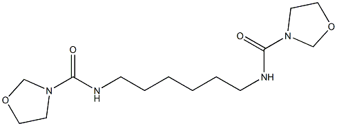 N,N'-(1,6-Hexanediyl)bis(oxazolidine-3-carboxamide) 구조식 이미지