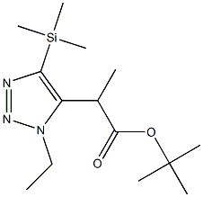 1-Ethyl-4-(trimethylsilyl)-5-(1-(tert-butoxycarbonyl)ethyl)-1H-1,2,3-triazole Structure