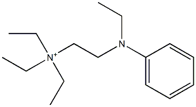 N,N,N-Triethyl-2-(ethylphenylamino)ethanaminium 구조식 이미지