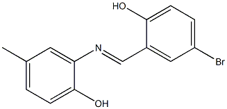 N-(2-Hydroxy-5-methylphenyl)(2-hydroxy-5-bromophenyl)methanimine 구조식 이미지