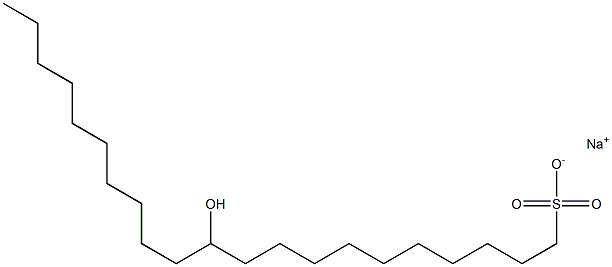 11-Hydroxyhenicosane-1-sulfonic acid sodium salt Structure