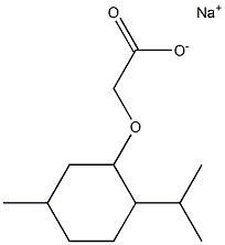 (2-Isopropyl-5-methylcyclohexyloxy)acetic acid sodium salt Structure