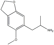 2-[(2,3-Dihydro-5-methoxybenzofuran)-6-yl]-1-methylethanamine 구조식 이미지