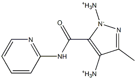 3-Methyl-4-diazonio-5-[[2-pyridinylamino]carbonyl]-1H-pyrazol-1-ide Structure