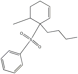 3-Butyl-4-methyl-3-(phenylsulfonyl)cyclohexene Structure
