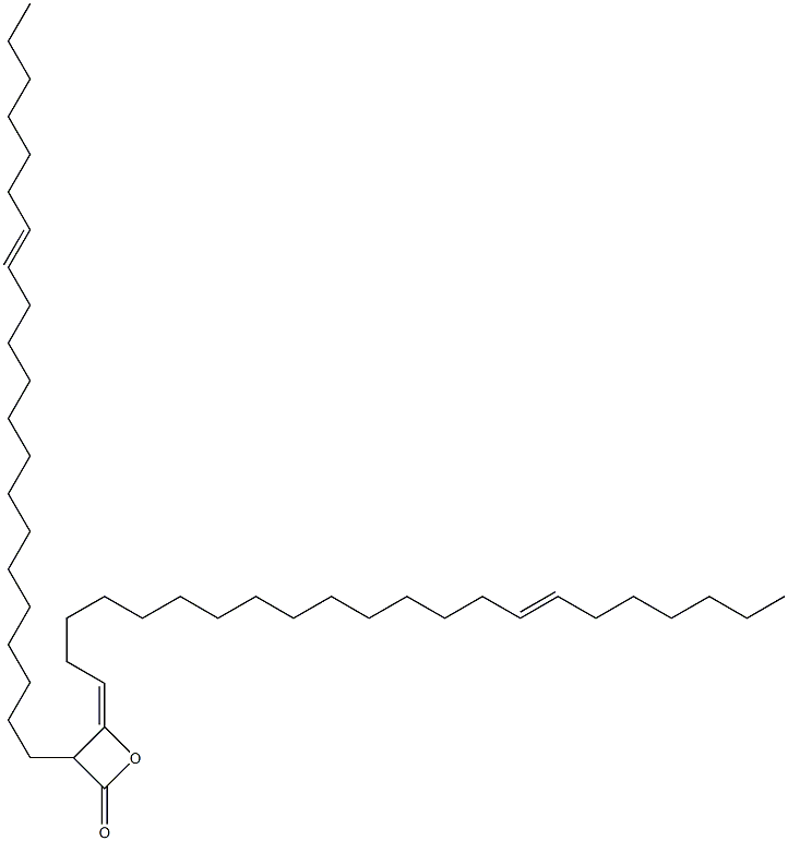 3-(14-Henicosenyl)-4-(15-docosen-1-ylidene)oxetan-2-one 구조식 이미지