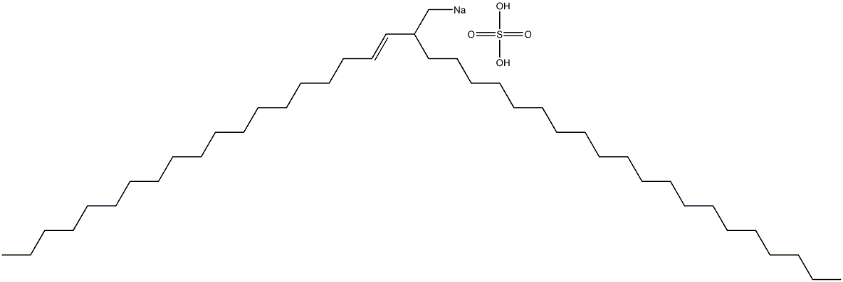 Sulfuric acid 2-(1-nonadecenyl)docosyl=sodium ester salt Structure