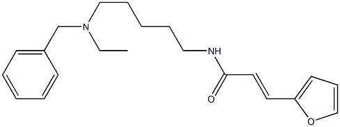 N-[5-(Ethylbenzylamino)pentyl]-3-(furan-2-yl)acrylamide 구조식 이미지