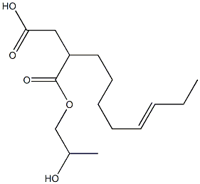 2-(5-Octenyl)succinic acid hydrogen 1-(2-hydroxypropyl) ester 구조식 이미지