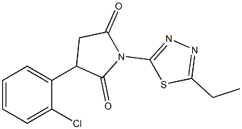 1-(5-Ethyl-1,3,4-thiadiazol-2-yl)-3-(2-chlorophenyl)pyrrolidine-2,5-dione Structure