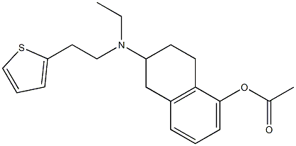 Acetic acid 2-[ethyl[2-(2-thienyl)ethyl]amino]tetralin-5-yl ester 구조식 이미지