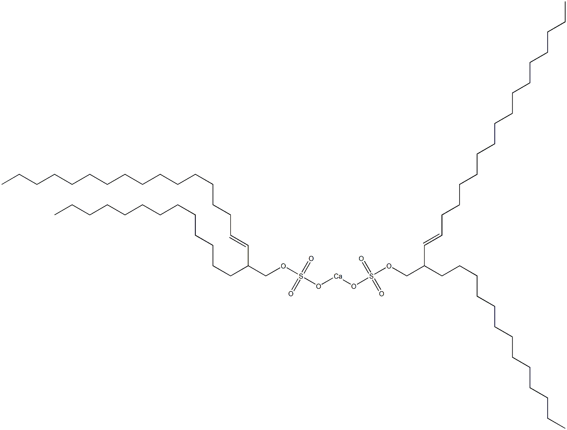 Bis(2-tridecyl-3-nonadecenyloxysulfonyloxy)calcium Structure