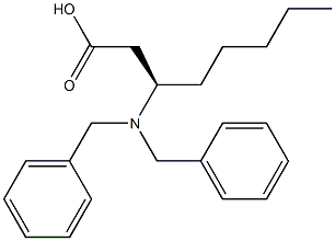 (R)-3-Dibenzylaminooctanoic acid Structure