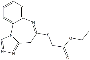 5-[(Ethoxycarbonylmethyl)thio]-4H-[1,2,4]triazolo[4,3-a][1,5]benzodiazepine 구조식 이미지