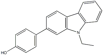 p-(9-Ethyl-9H-carbazol-2-yl)phenol 구조식 이미지