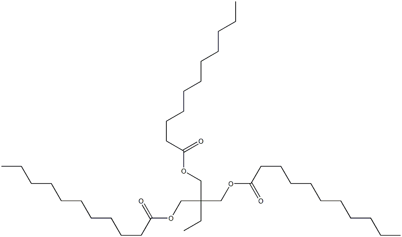 Diundecanoic acid 2-ethyl-2-[(undecanoyloxy)methyl]-1,3-propanediyl ester 구조식 이미지