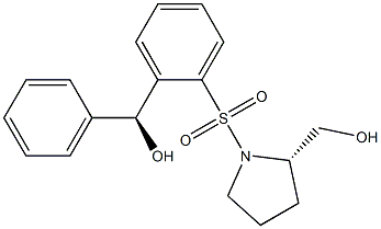(2S)-1-[[2-[(S)-Hydroxy(phenyl)methyl]phenyl]sulfonyl]pyrrolidine-2-methanol 구조식 이미지