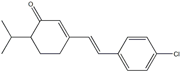 6-Isopropyl-3-[(Z)-2-(4-chlorophenyl)ethenyl]-2-cyclohexen-1-one Structure