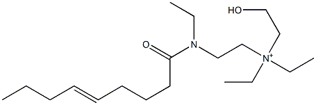 2-[N-Ethyl-N-(5-nonenoyl)amino]-N,N-diethyl-N-(2-hydroxyethyl)ethanaminium 구조식 이미지