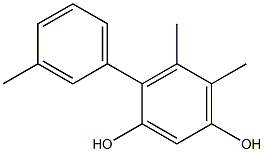 5,6-Dimethyl-4-(3-methylphenyl)benzene-1,3-diol 구조식 이미지