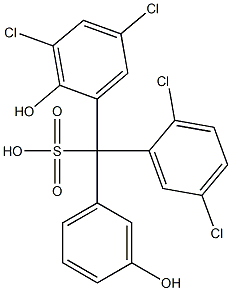 (2,5-Dichlorophenyl)(3,5-dichloro-2-hydroxyphenyl)(3-hydroxyphenyl)methanesulfonic acid Structure