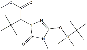 3,3-Dimethyl-2-[[4,5-dihydro-4-methyl-3-[dimethyl(1,1-dimethylethyl)silyloxy]-5-oxo-1H-1,2,4-triazol]-1-yl]butanoic acid methyl ester Structure