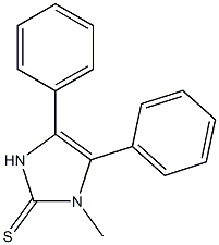 1-Methyl-4,5-diphenyl-1H-imidazole-2(3H)-thione Structure