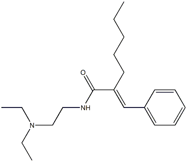 N-(2-Diethylaminoethyl)-2-pentyl-3-phenylpropenamide 구조식 이미지