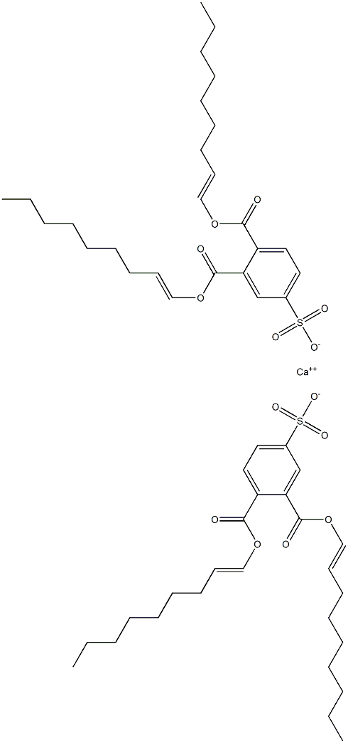 Bis[3,4-di(1-nonenyloxycarbonyl)benzenesulfonic acid]calcium salt Structure