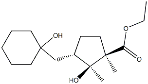 (1R,2S,3S)-2-Hydroxy-3-[(1-hydroxycyclohexyl)methyl]-1,2-dimethylcyclopentane-1-carboxylic acid ethyl ester 구조식 이미지