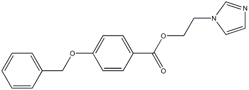 4-Benzyloxybenzoic acid 2-(1H-imidazol-1-yl)ethyl ester Structure