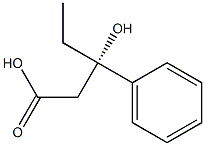 [S,(+)]-3-Hydroxy-3-phenylvaleric acid 구조식 이미지