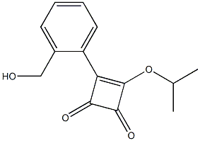 4-Isopropyloxy-3-(2-hydroxymethylphenyl)-3-cyclobutene-1,2-dione Structure