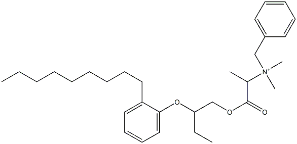 N,N-Dimethyl-N-benzyl-N-[1-[[2-(2-nonylphenyloxy)butyl]oxycarbonyl]ethyl]aminium Structure