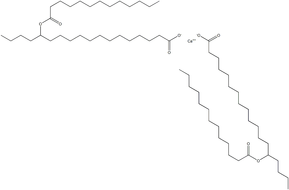 Bis(14-tridecanoyloxystearic acid)calcium salt Structure