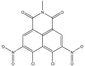 4,5-Dichloro-N-methyl-3,6-dinitro-1,8-naphthalenedicarboximide Structure