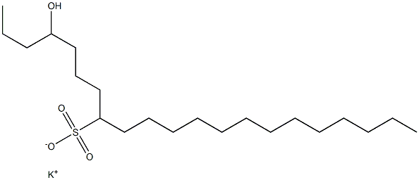 4-Hydroxyhenicosane-8-sulfonic acid potassium salt Structure