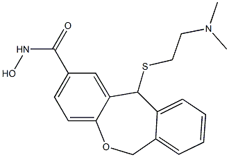 11-[[2-(Dimethylamino)ethyl]thio]-6,11-dihydrodibenz[b,e]oxepin-2-carbohydroxamic acid 구조식 이미지