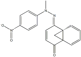 (4aS,4E)-4-[2-Methyl-2-(4-nitrophenyl)hydrazono]-4a,8a-methanonaphthalene-1(4H)-one Structure