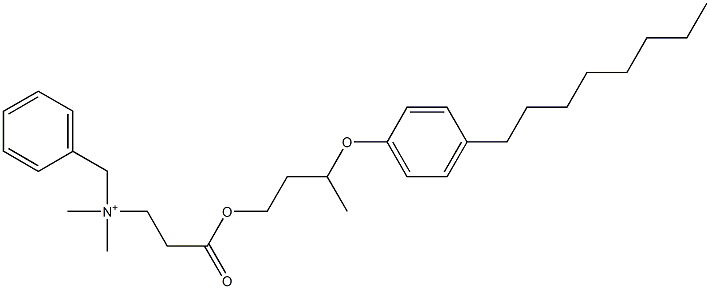 N,N-Dimethyl-N-benzyl-N-[2-[[3-(4-octylphenyloxy)butyl]oxycarbonyl]ethyl]aminium Structure