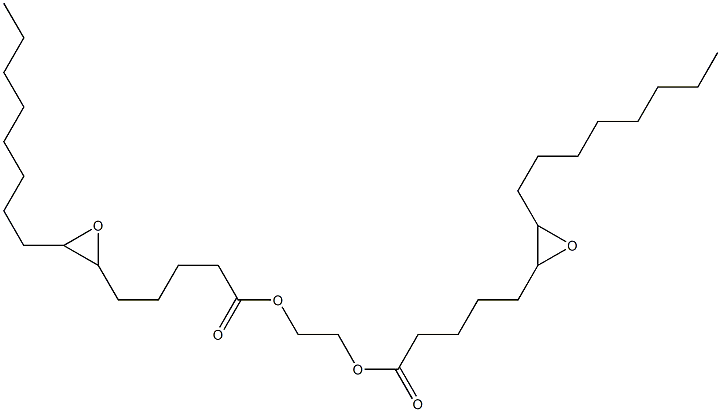 Bis(6,7-epoxypentadecanoic acid)1,2-ethanediyl ester Structure